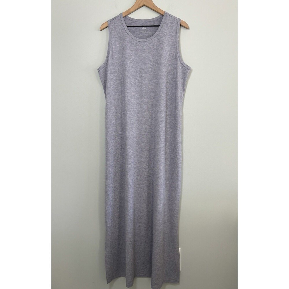 Zuda Dress Z-Cool Sleeveless Maxi Lilac Gray Womens Large Vacation Beach Summer